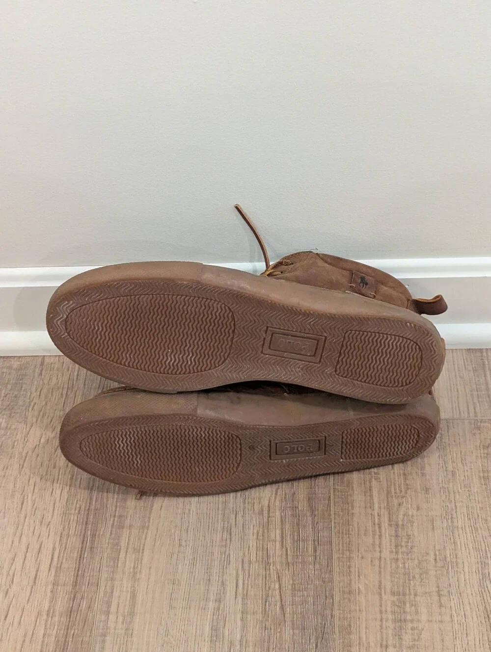 Polo Ralph Lauren Tedd Waxy Pull Up Leather Chukka Boots Men's 10.5D Brown